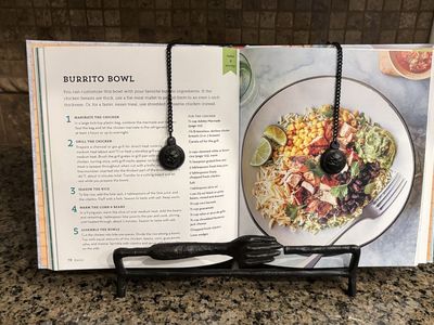 Cookbook Holder with Page Weights