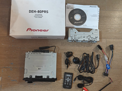 Pioneer DEH-80PRS three-way active crossover network, CD player with automatic equalizer and Bluetooth