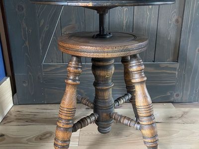 Antique "Chas. Parker Co." Piano Stool – Glass Ball & Claw – 1890s Authentic. OBO