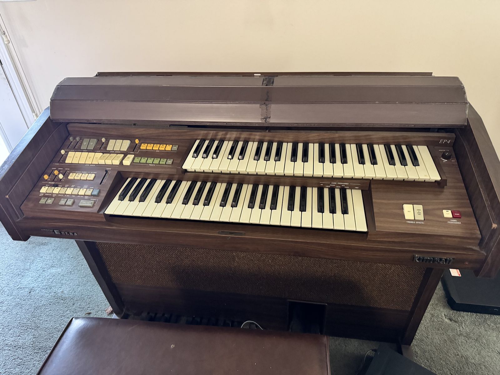 Vintage Kimball Computer by Elka EP4 Organ – Works Great – Made in Italy – Bench Included