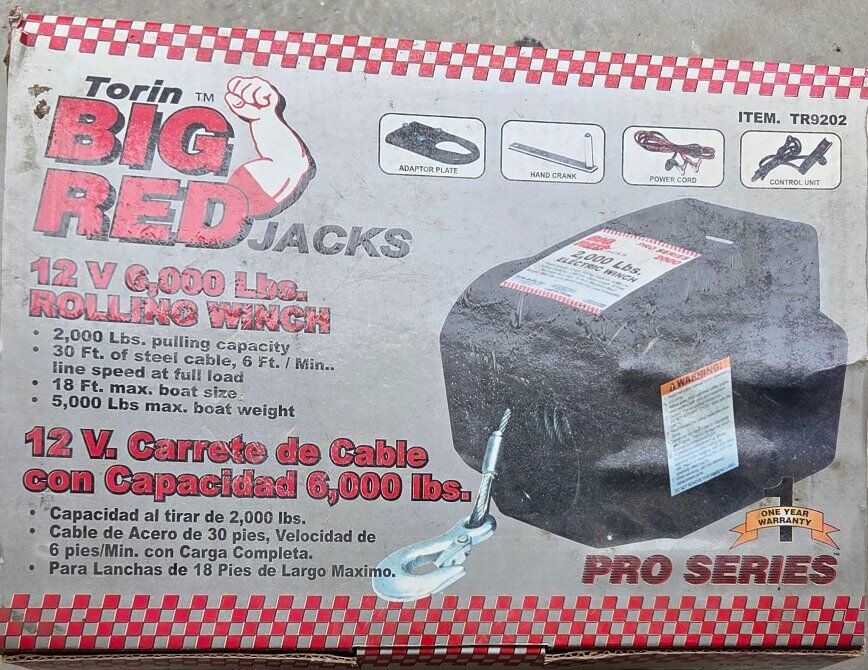 12 volt 6000 lb rolling winch