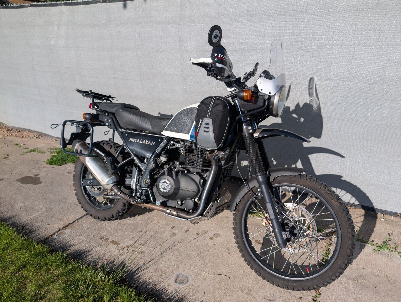 Royal Enfield Himalayan Adventure Motorcycle - Doubletake Mirrors, Luggage Racks, and lots extras