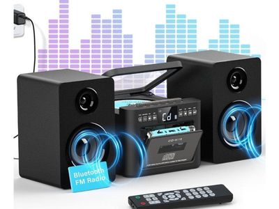 NEW Greadio Stereo Boombox CD Cassette MP3 Player