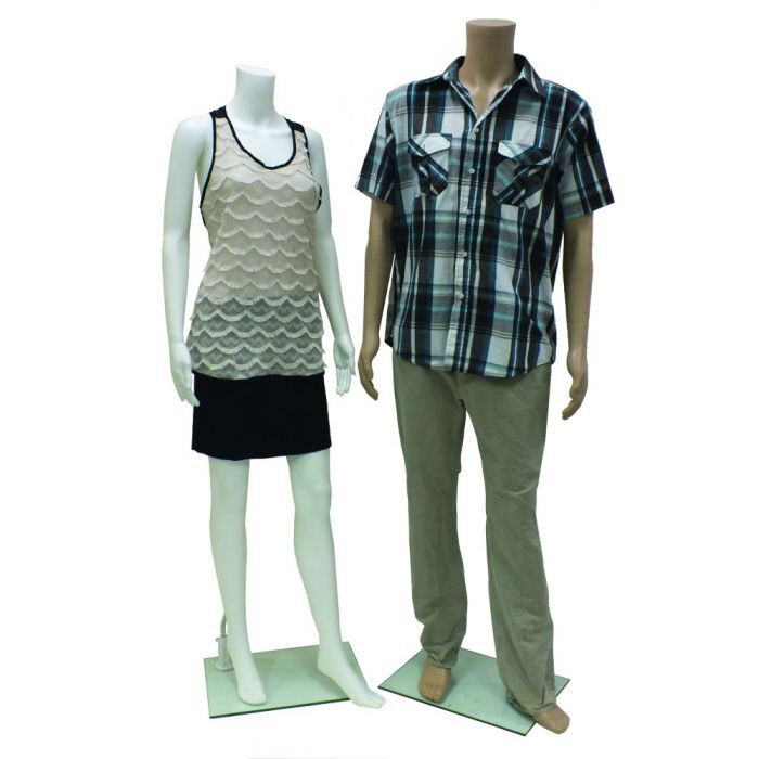 Plastic Headless Female Mannequin- White