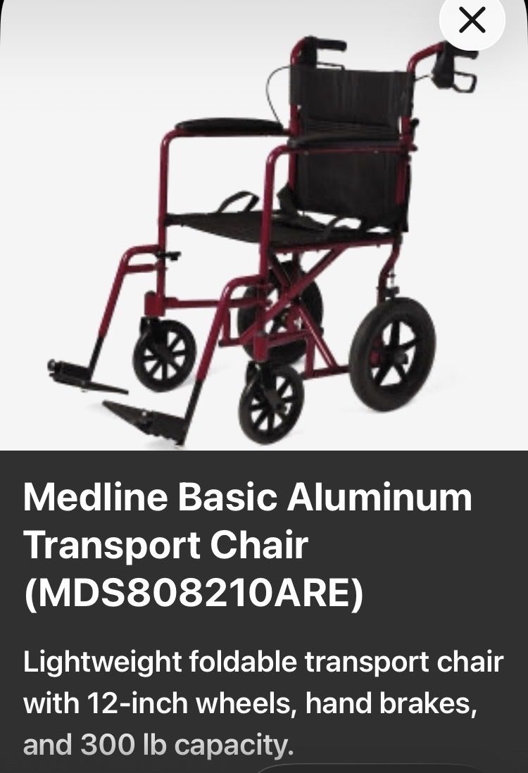 Medline Basic Aluminum wheelchair