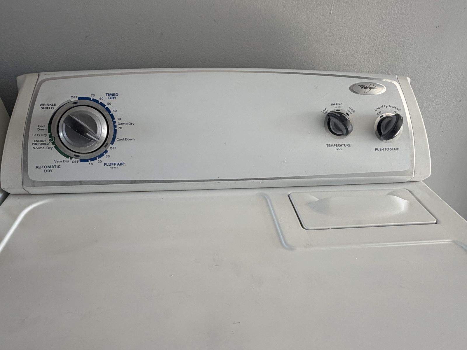 Whirlpool Electric Dryer with Timed Dry & Temperature Settings - White