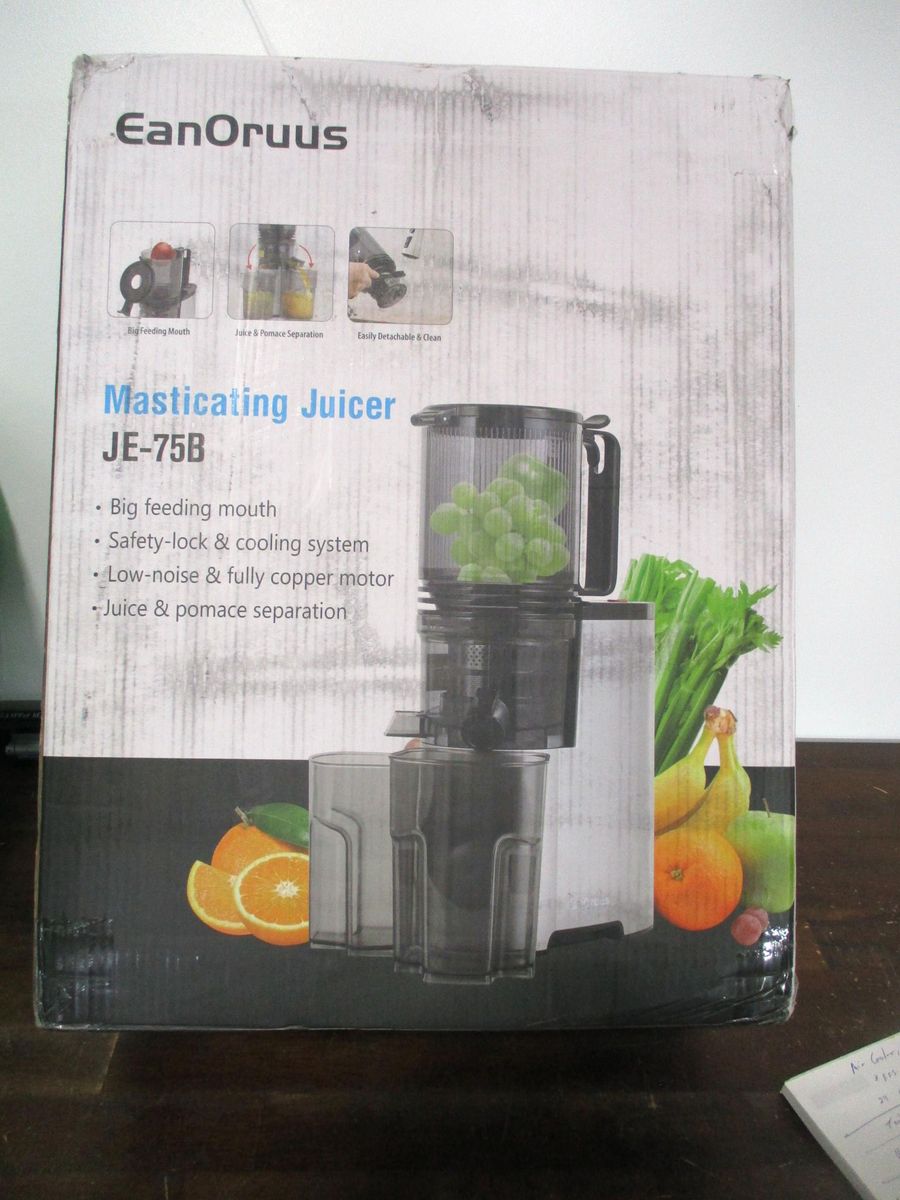 New EanOrus JE-75B Wide Chute Slow Masticating Juicer, w/warranty