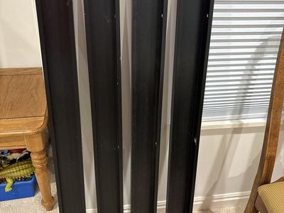 Set of 4 IKEA Black Wall Ledge Shelves - Picture Photo Display Ledges