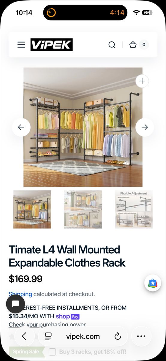 NEW IN BOX Mounted Closet System