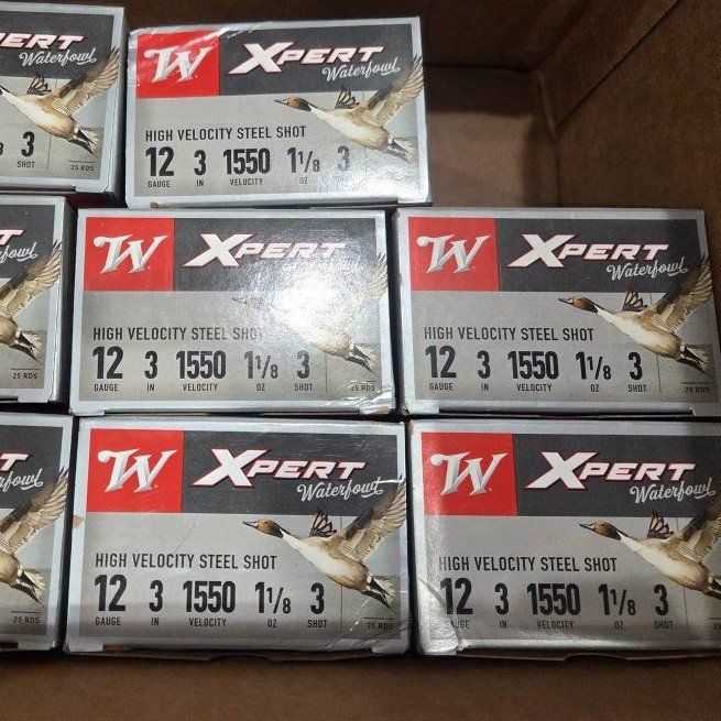 Winchester Xpert Waterfowl High Velocity Steel Shot 12 Gauge 3 Inch #3 Shot - 8 Boxes