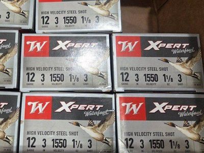Winchester Xpert Waterfowl High Velocity Steel Shot 12 Gauge 3 Inch #3 Shot - 8 Boxes