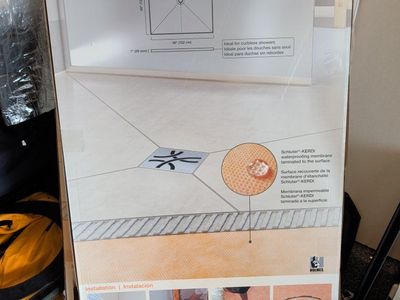 Schluter-KERDI-SHOWER-TT 48"x48" Thin Waterproof Sloped Shower Tray KST1220BF