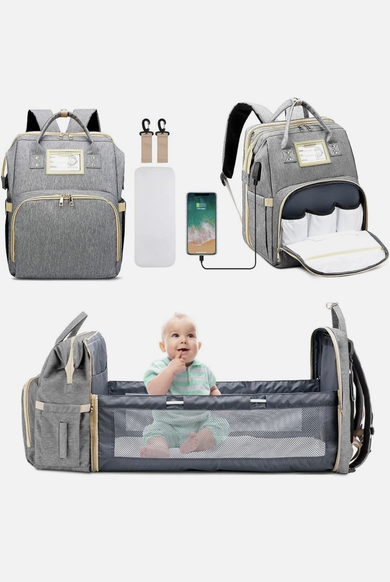 Diaper backpack changing