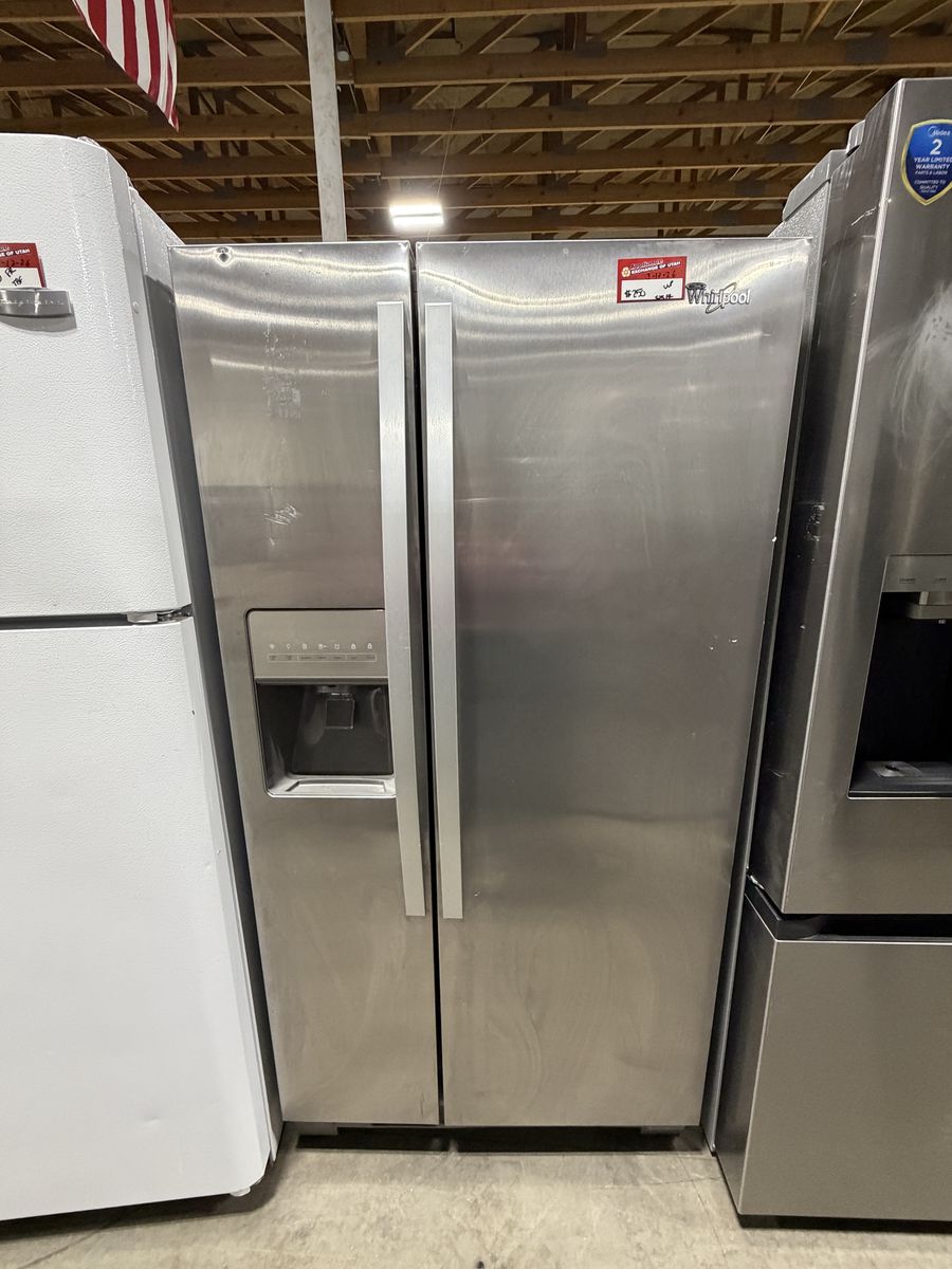 HUGE DEALS! GOOD WHIRLPOOL SIDE BY SIDE FRIDGE