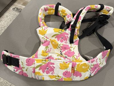 Tula Baby Carrier - Floral Print Pink & Yellow - Excellent Condition - Adjustable Infant/Toddler