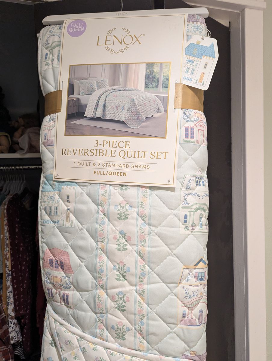 BRAND NEW WITH TAGS LENOX VILLAGE QUILT SET