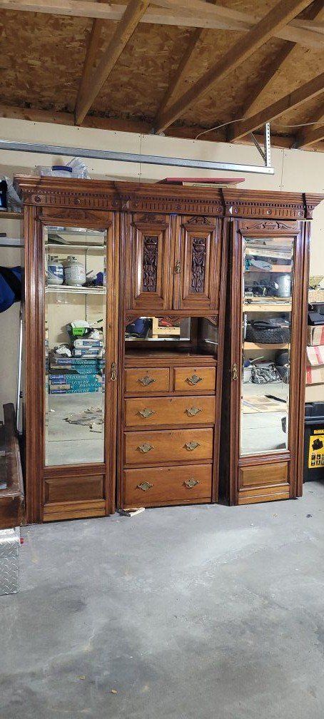vintage antique wardrobe or armoire