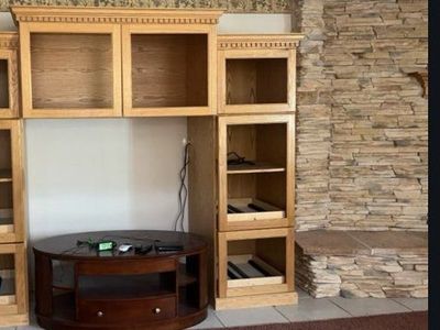 Custom Built Oak Wood Unit