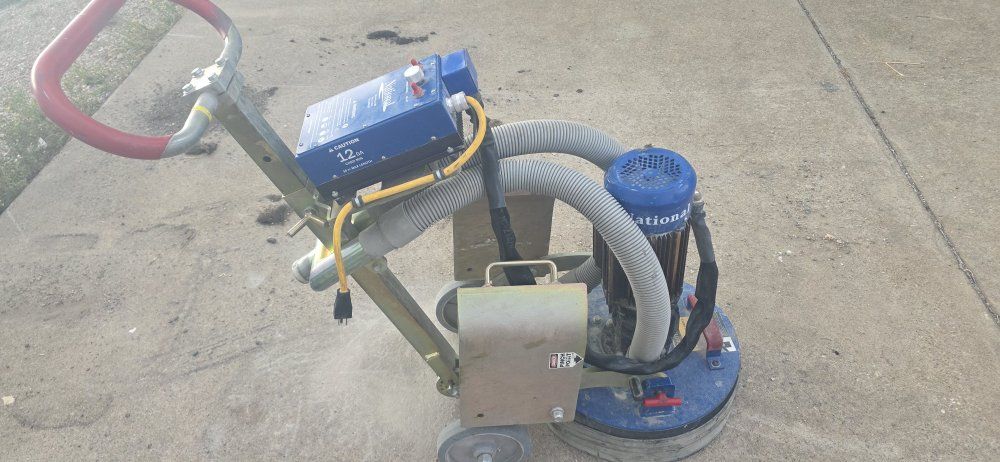 concrete grinder and hepa vac