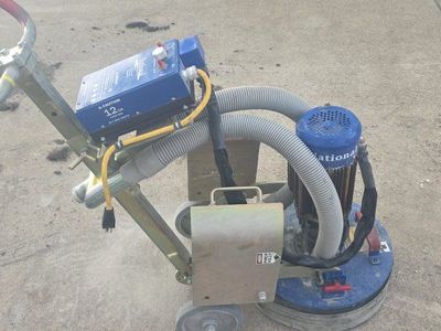 concrete grinder and hepa vac