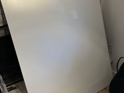 White Tabletop with Four Matching Metal Legs
