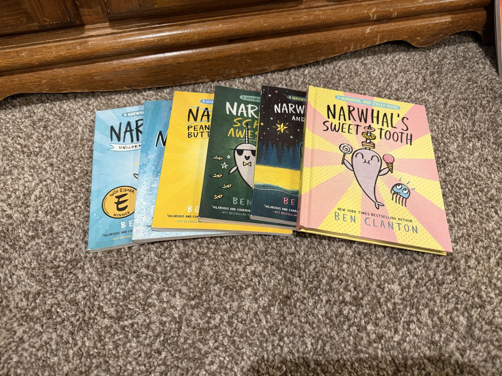 Ben Clanton "Narwhal and Jelly" Book Series Set (6 Books) - Children's Graphic Novels