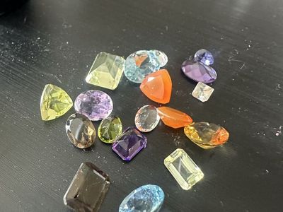 Assorted Faceted Loose Gemstones Lot Multi-Color Various Cuts