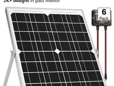 Solar Panel SOLPERK 20W 12V Waterproof Kit w/ Smart MPPT Controller & Adjustable Mount for RV/Marine