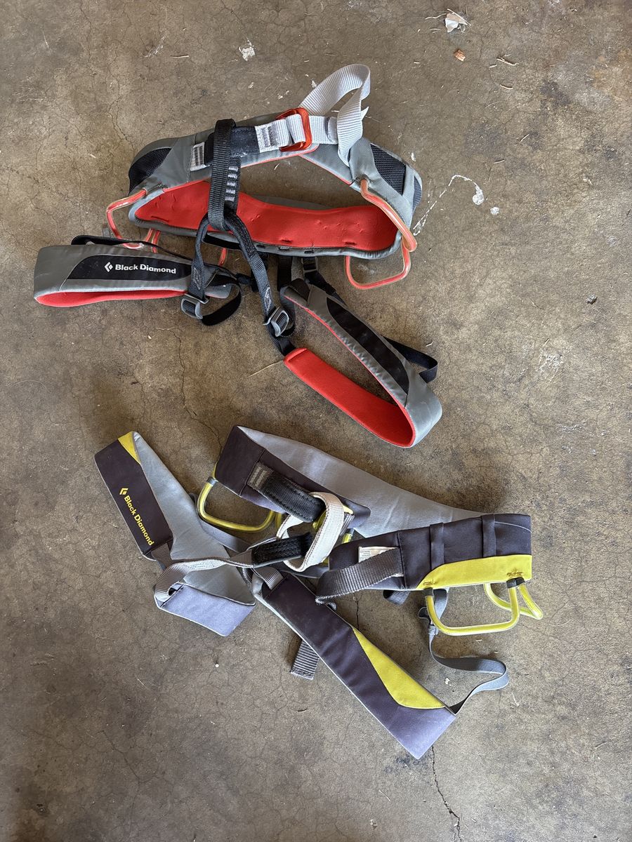Black Diamond Momentum & Primrose Climbing Harnesses - 2-Pack, Excellent Condition