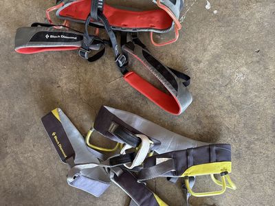 Black Diamond Momentum & Primrose Climbing Harnesses - 2-Pack, Excellent Condition