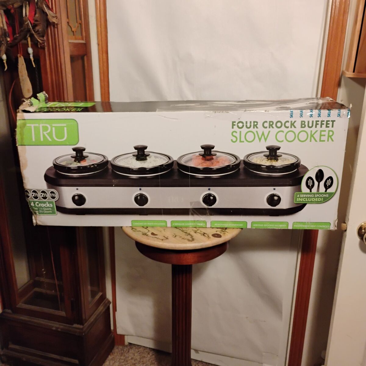Tru, Brand 4 Crock Buffet Slow Cooker NIB