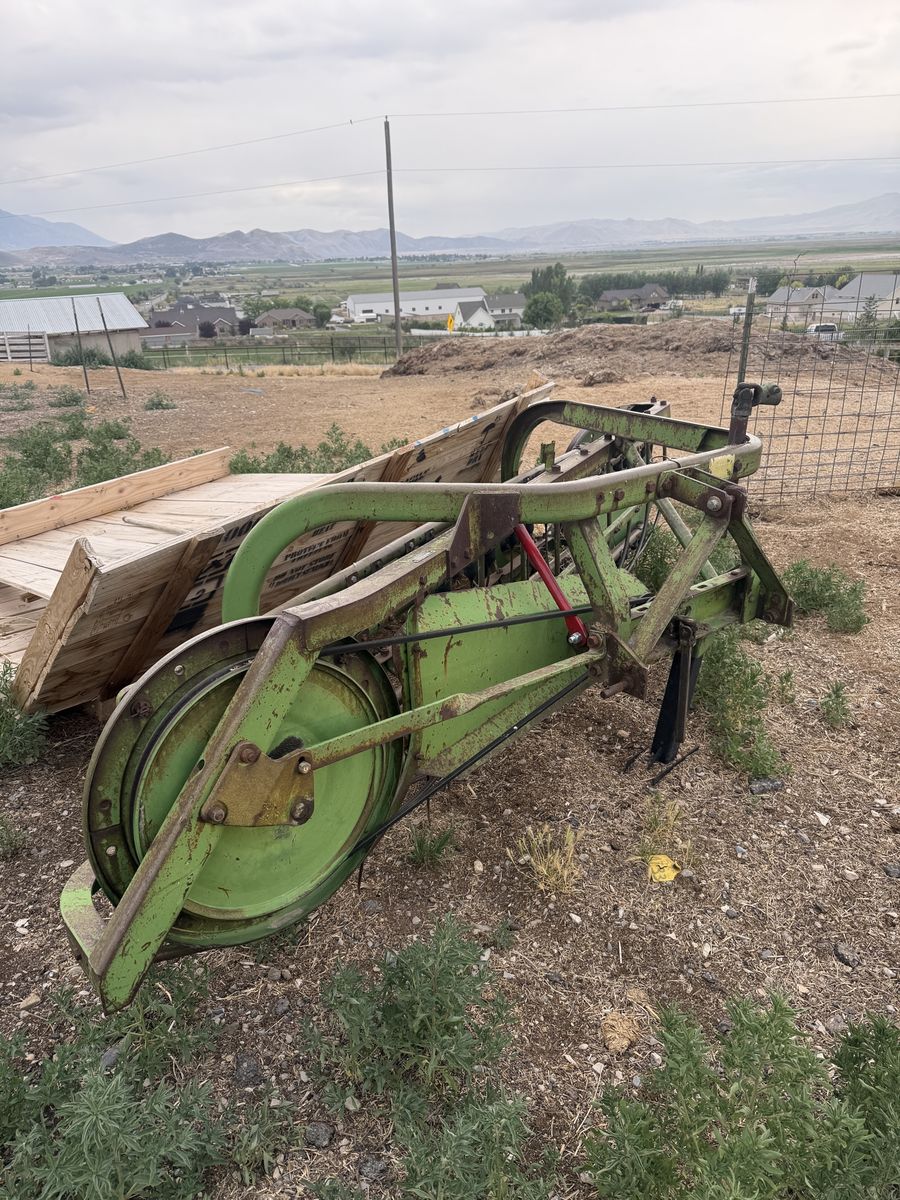 Used Green Farm Hay Rake
