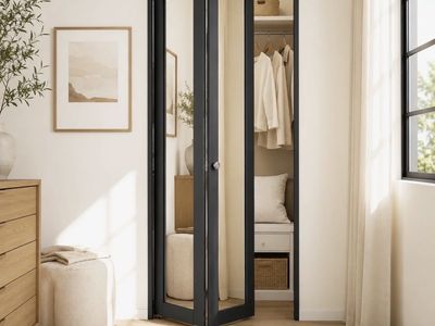 Brand new! Mirrored 36"x80" Bi-Fold Door with Installation Hardware