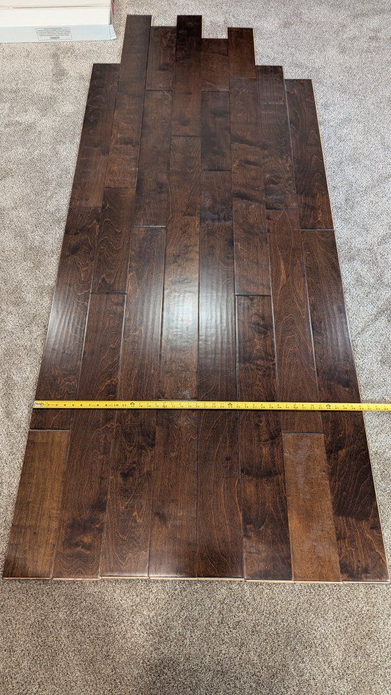 Engineered Hardwood Flooring Planks - Indigo Color, 1/2 in x 5 in Random Length