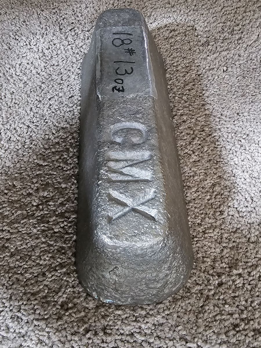 Brass ingot 18+ pounds, new