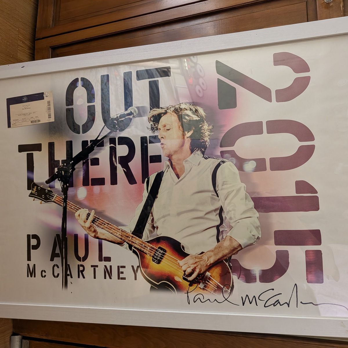 Framed Paul McCartney 2015 "Out There" Tour Poster