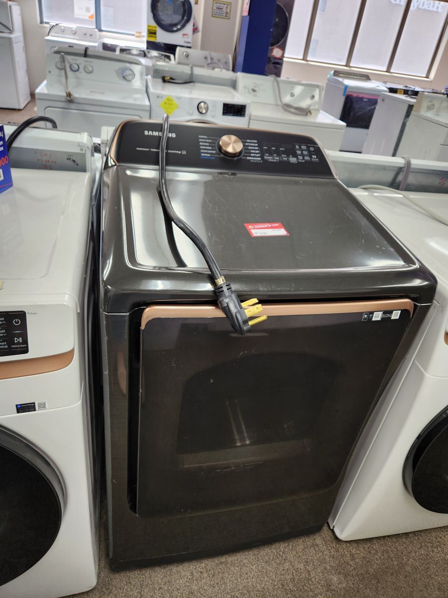 Samsung Smart Dial Electric Dryer with Super Speed Dry - Black Stainless Steel