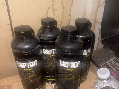 RAPTOR Black Bed Liner Kit - 4 x 750 mL Bottles- New