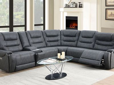 BRAND NEW! Power Motion gray sectional