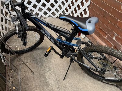 Mongoose Ledge 2.1 Full Suspension Mountain Bike - Black & Blue