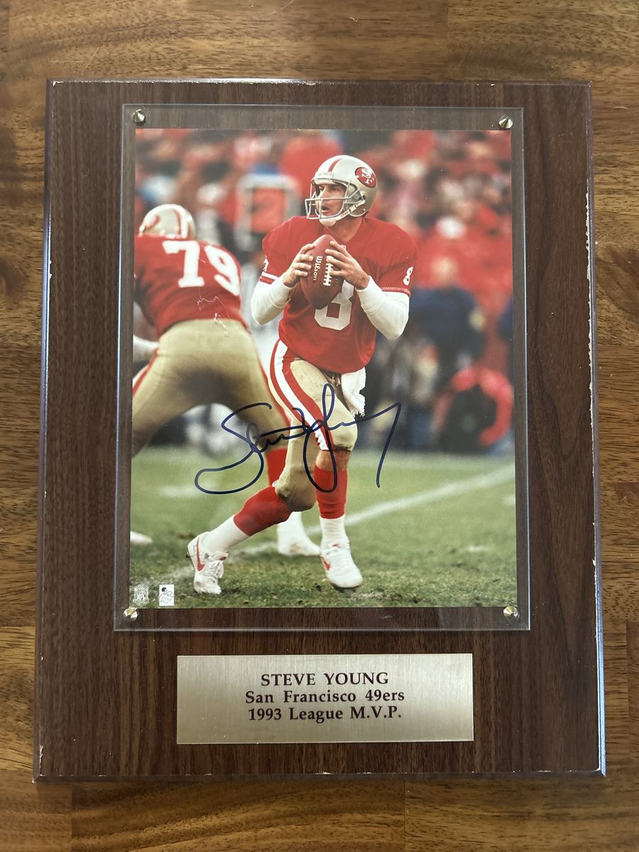 12x15 Autograph Photo of Steve Young of the San Francisco 49ers Football Team Hand Signed Auto W/COA certificate 1993 NFL MVP