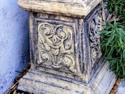 Antique Hand‑Carved Stone Pedestal