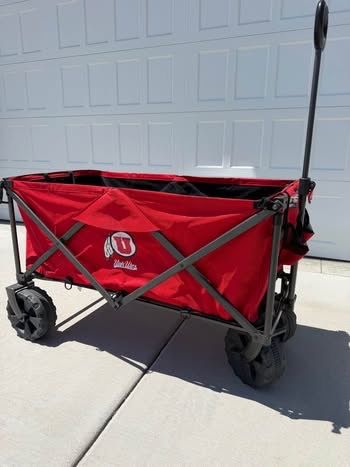 University of Utah Utes Red Folding Wagon Cart All-Terrain Wheels Tailgating