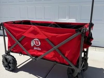 University of Utah Utes Red Folding Wagon Cart All-Terrain Wheels Tailgating