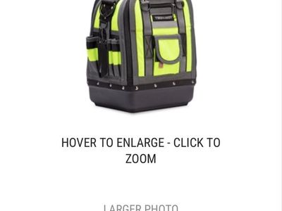 Veto Pro Pac TECH-MCT Hi-Viz Yellow Tool Bag - 14" Height, 44 Pockets, Reflective Accents