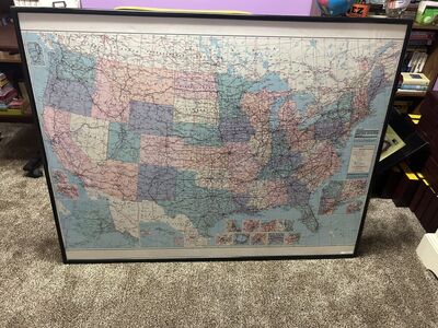 Framed United States Map