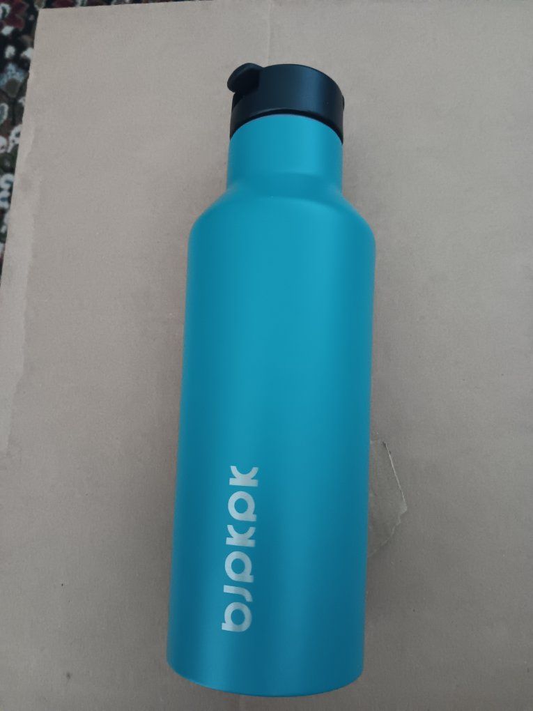 blpkpk Teal Insulated Water Bottle with Flip Top Lid