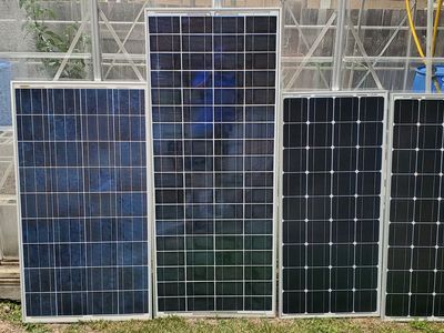 Four Solar Panels - 100 Watt 18 Volts