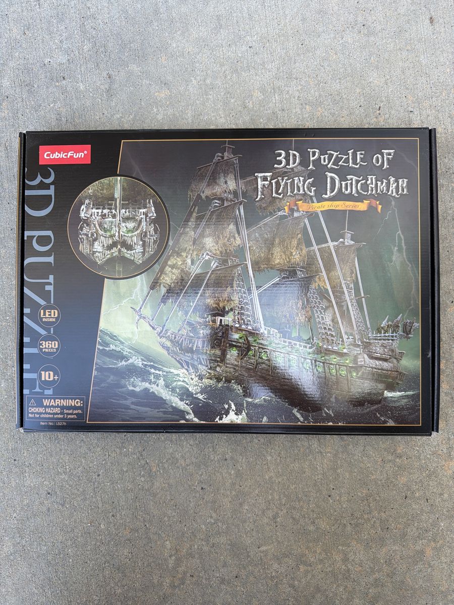 CubicFun 3D Puzzle of Flying Dutchman Pirate Ship LED Inside 360 Pieces