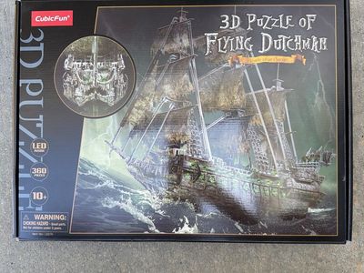 CubicFun 3D Puzzle of Flying Dutchman Pirate Ship LED Inside 360 Pieces